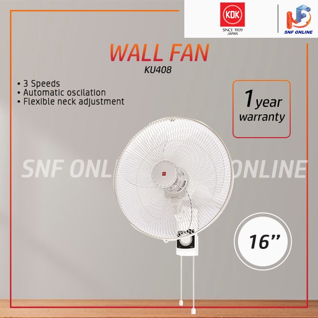 KDK 16” Wall Fan KU408 (Random Colour)