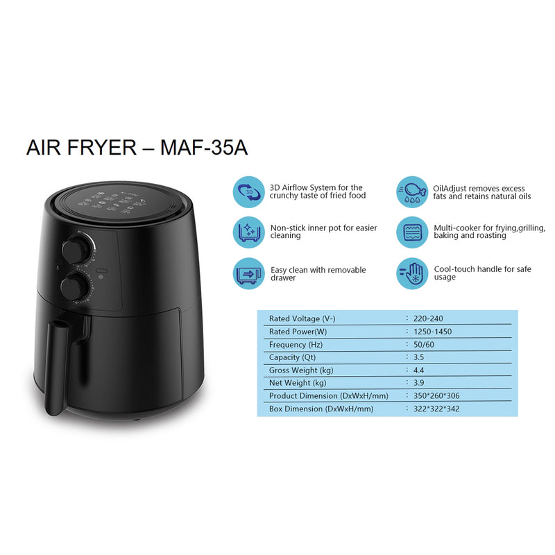 Midea 3.5L Air Fryer MAF-35A MAF35A