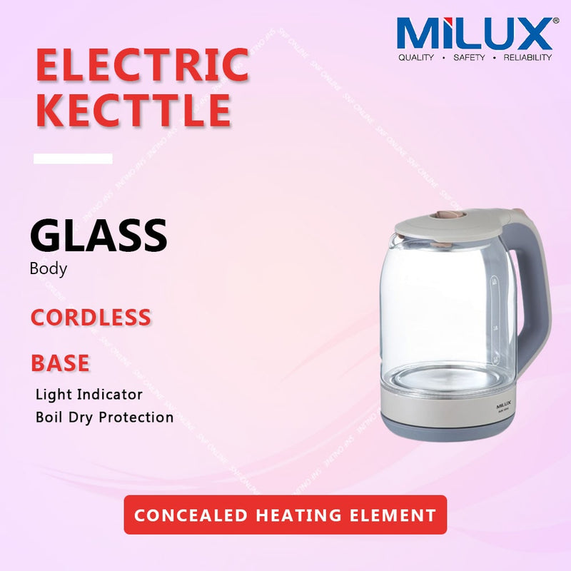 Milux Glass Jug Kettle MJK-181G