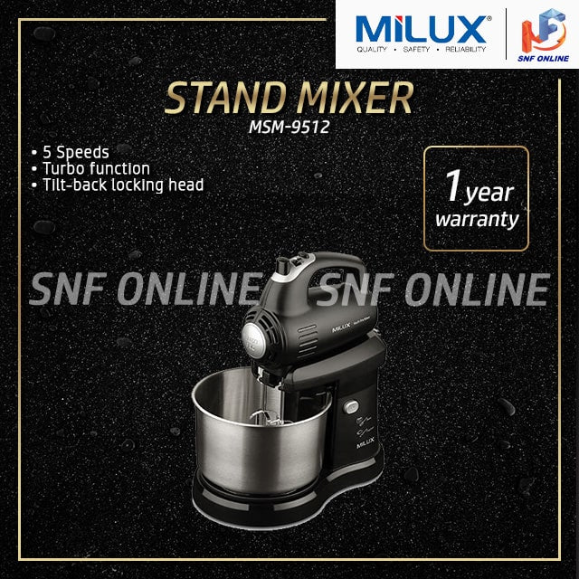 Milux 2.8L Multi Pro Stand Mixer MSM-9512 MSM9512