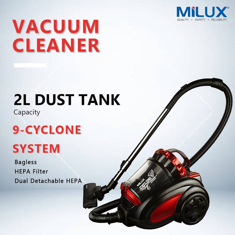 Milux Cyclone Logic Vacuum Cleaner 2000W MVC-8201