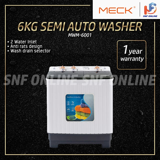 Meck Semi Auto Washing Machine 6kg MWM-6001