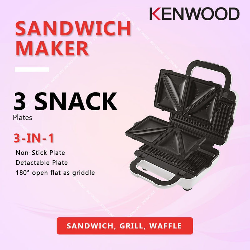 Kenwood 3 In 1 Sandwich Maker SMP84C0WH SMP84.C0WH