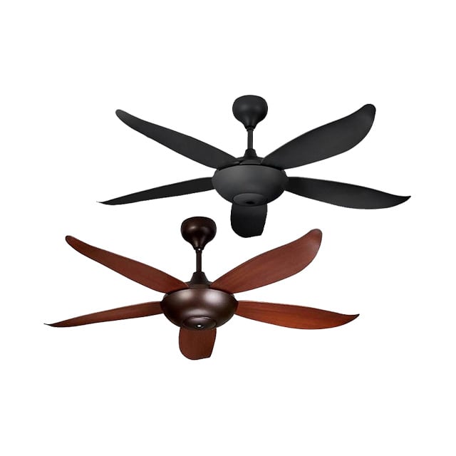 ELMARK 52 Ceiling Fan With Remote Control 5 SPITFIRE 246-MC (Midnight Caramel) / ELMARK-KL101 (Matt Black)