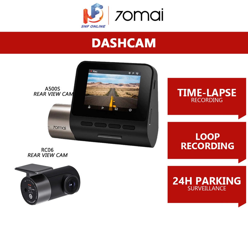 70Mai Dashcam PRO PLUS+ A500S Car Recorder 1944P car camera rear cam wifi app control GPS Built in ADAS A500 70M-A500S + 32GB