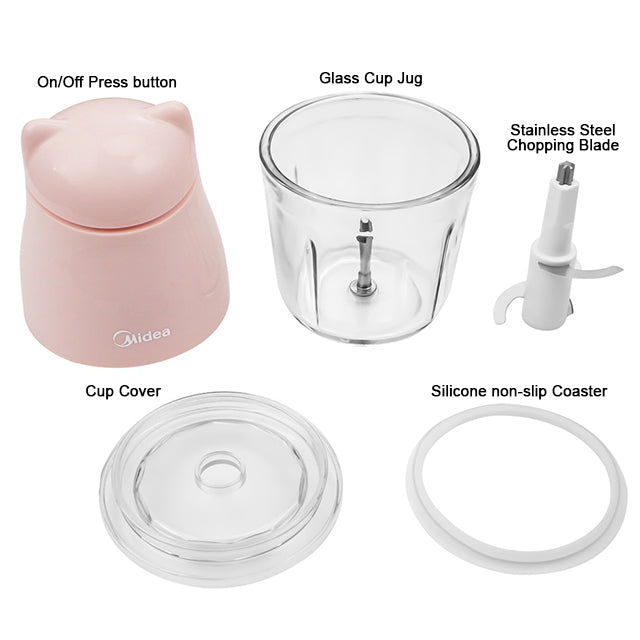 Midea 0.6L Glass Jar Chopper MBC-06PK