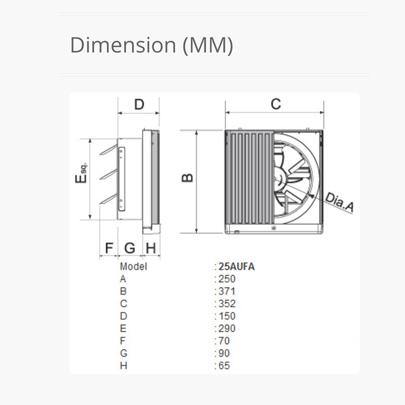 KDK Ventilating Fan 25AUFA (10”)