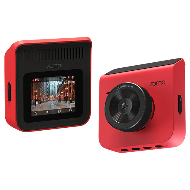 70 Mai Dash Cam A400 (Red) 70M-A400-RD + 70mai 1080P RC09 Rearview Cam 70M-RC09