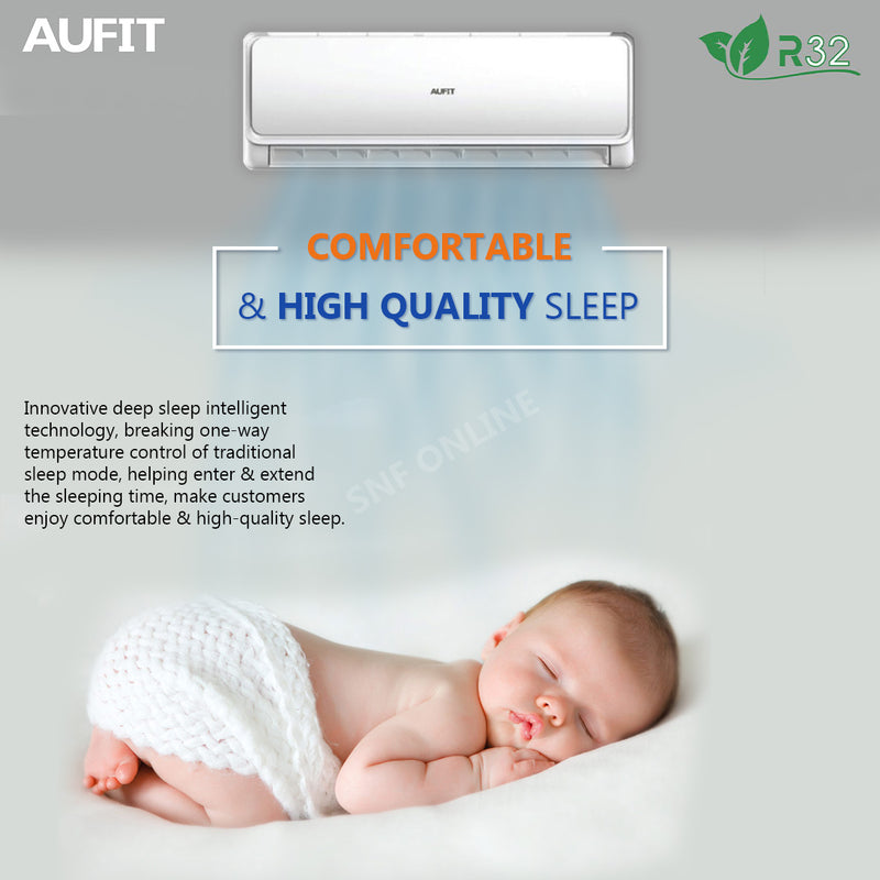 Aufit 1.5HP Aircond Standard R32 (FULL SET) ASW12U4FLR3-MY AS12U4FLR3-MY