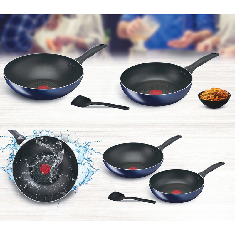 Tefal Cookware 5pcs Set Frypan 20cm + Wokpan 28cm + Stewpot 22cm Non-Stick B266S5