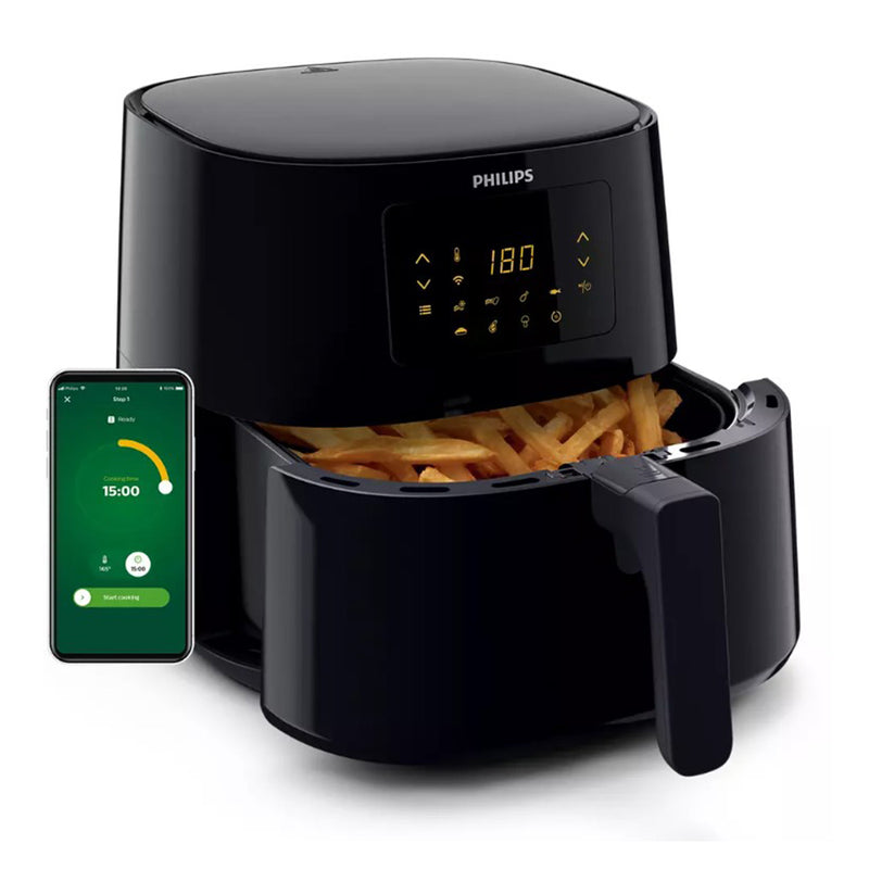 Review PHILIPS 3.7L Compact Airfryer 3000 Series 5-in-1 HD9100/20 - Fry,  Roast, Grill, Bake, Reheat, 